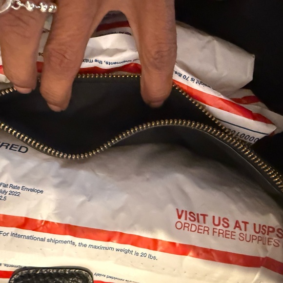 Tory Burch Black Leather Tote with Tassels - Picture 5 of 6